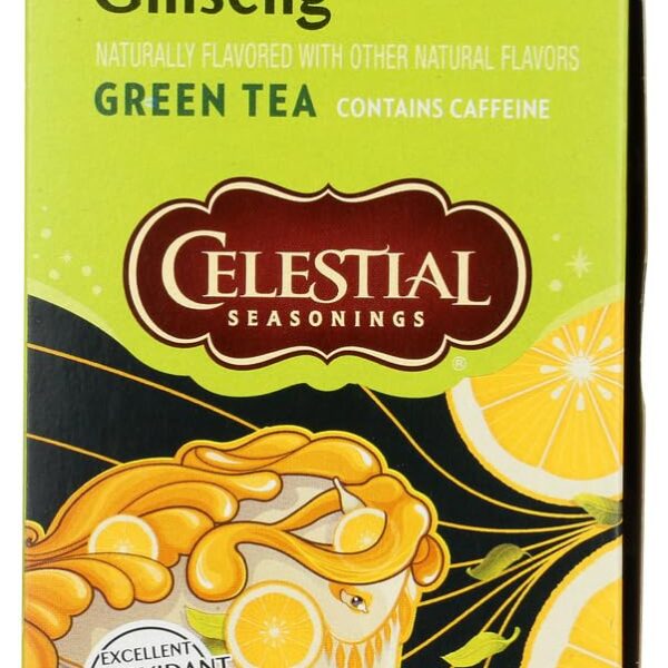 Celestial Seasonings Honey Lemon Ginseng Green Tea (20 ct, 2 Pack)