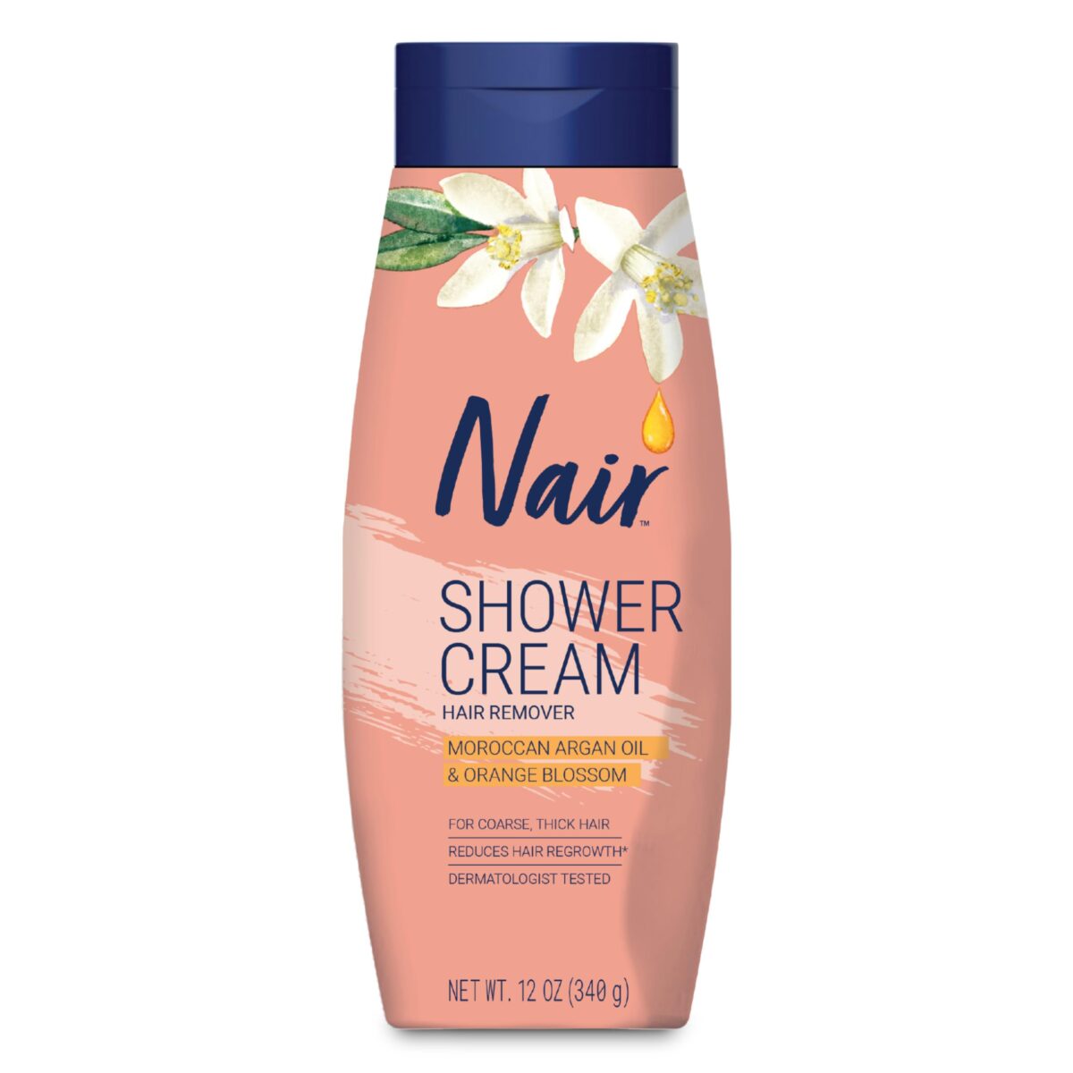Nair Shower Cream Argan Oil Hair Remover (12 oz) - Image 1