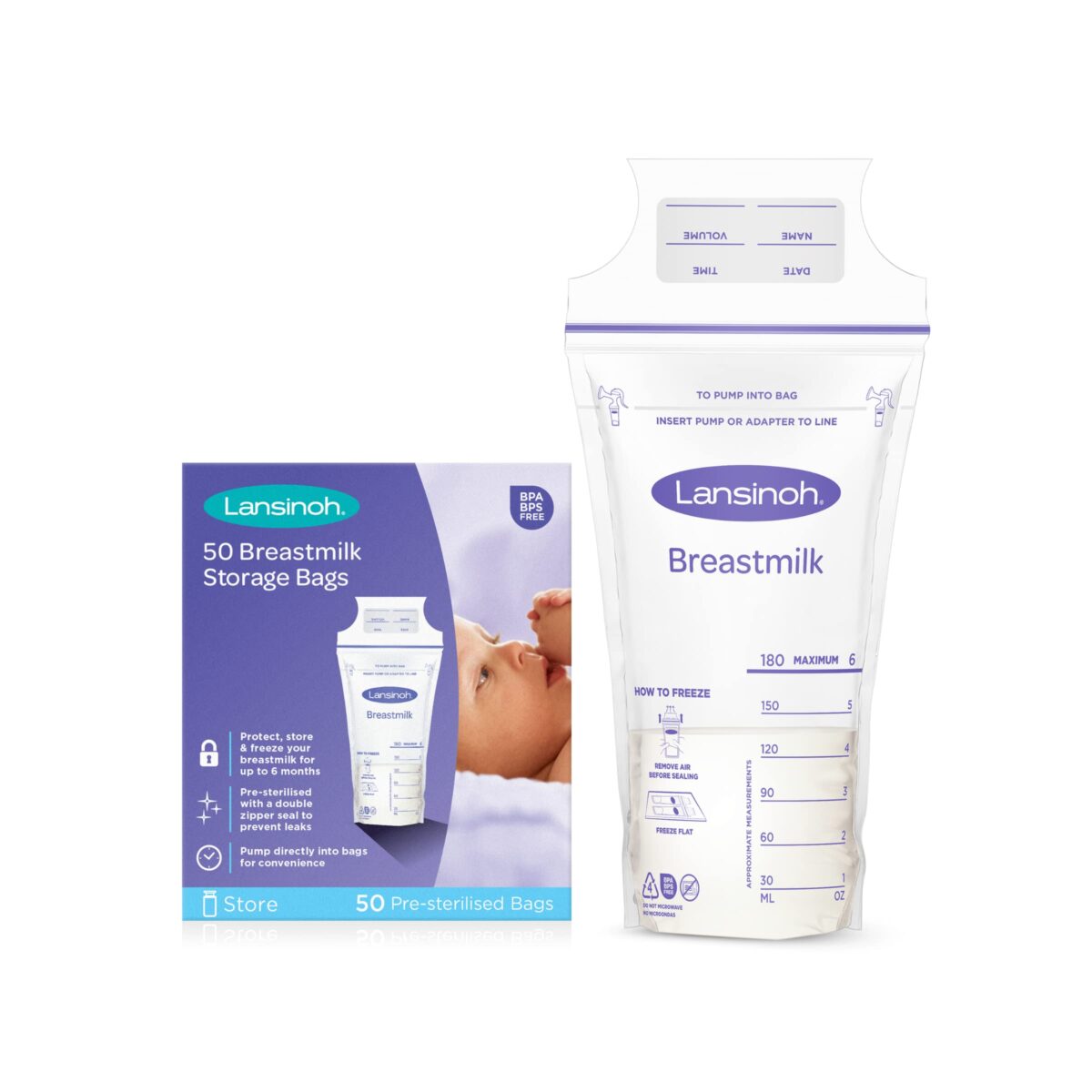 Lansinoh Storage Bags (50 Count) - Image 1