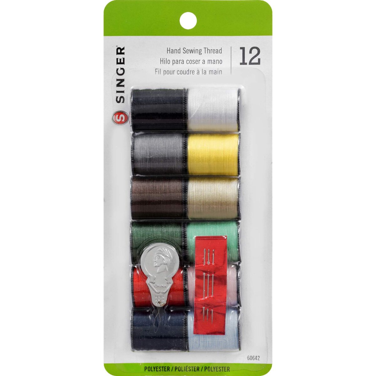 Singer Spun Polyester Thread Assorted Colors (12 Count) - Image 1