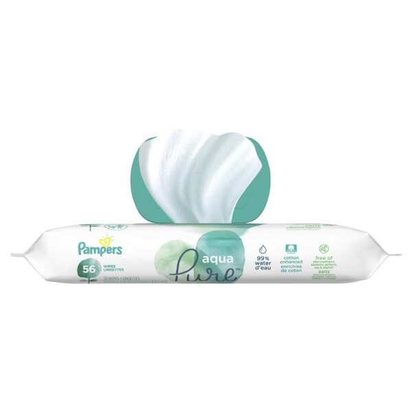 Pampers Aqua Pure Baby Wipes (56 ct)