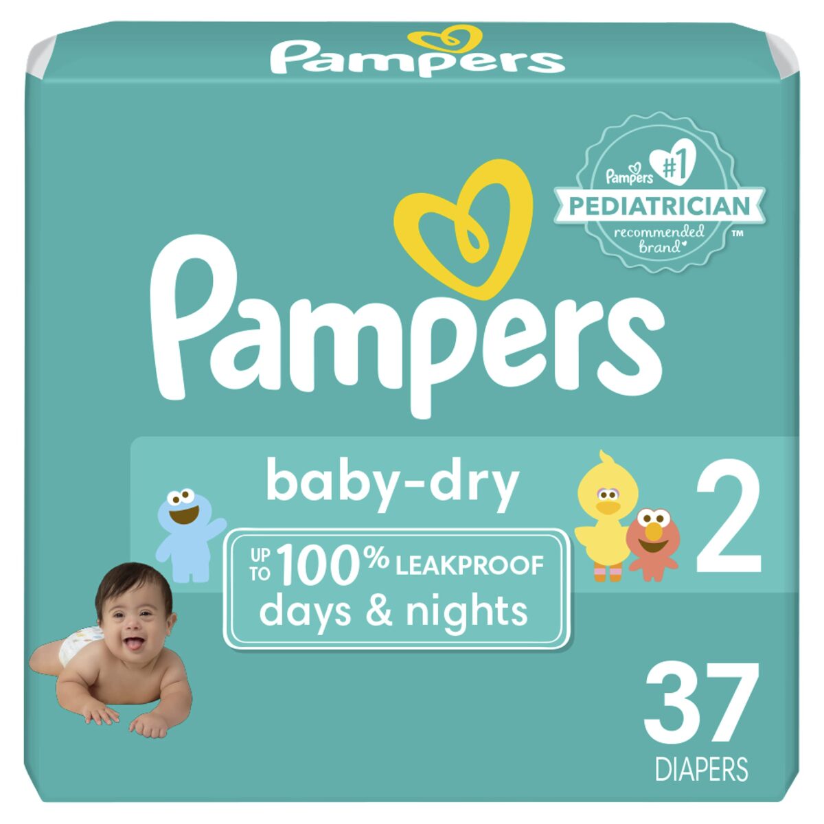Pampers Baby Dry Diapers Size 2 (37 Count) - Image 1