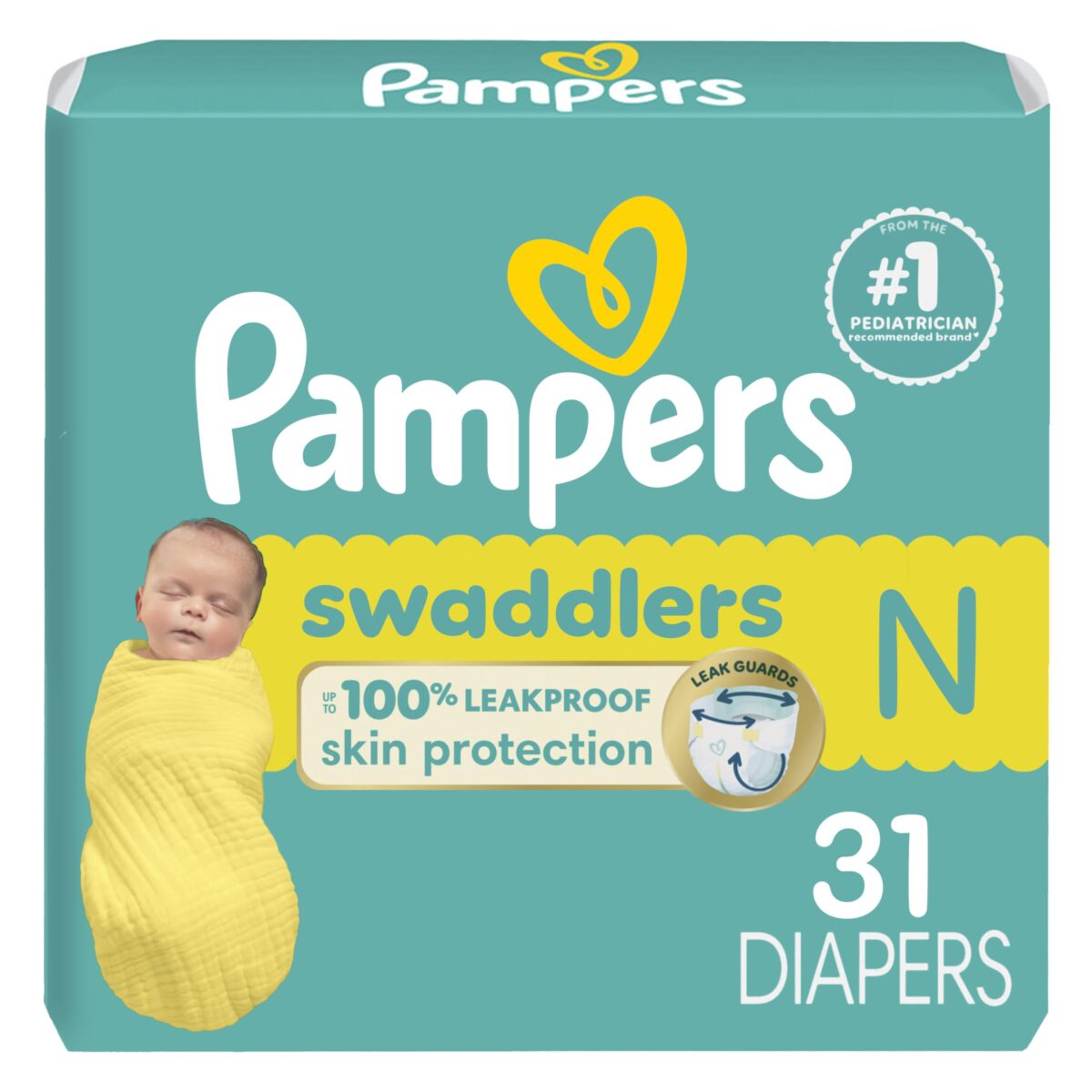 Pampers Swaddlers Diapers Size 0 (31 ct) - Image 1