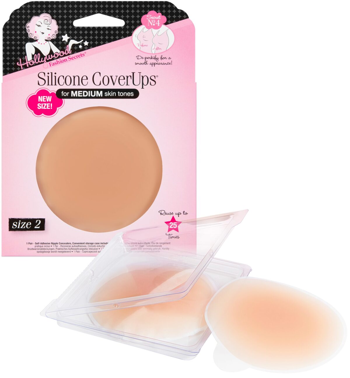 Hollywood Fashion Secrets Silicone Coverups Medium (1 Pack) - Image 1