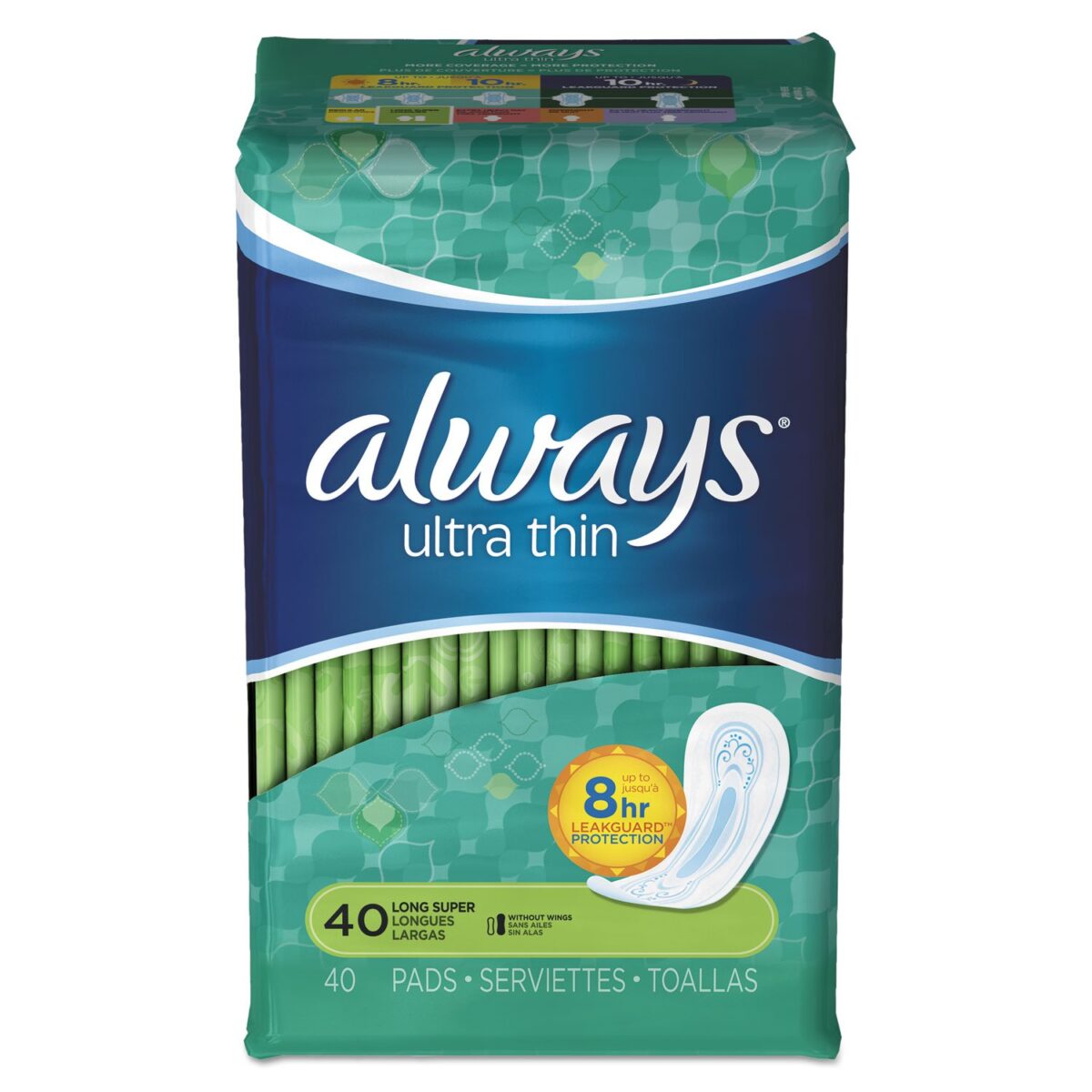 Always Thin Ultra Maxi Pads Long Super (40 Count) - Image 1