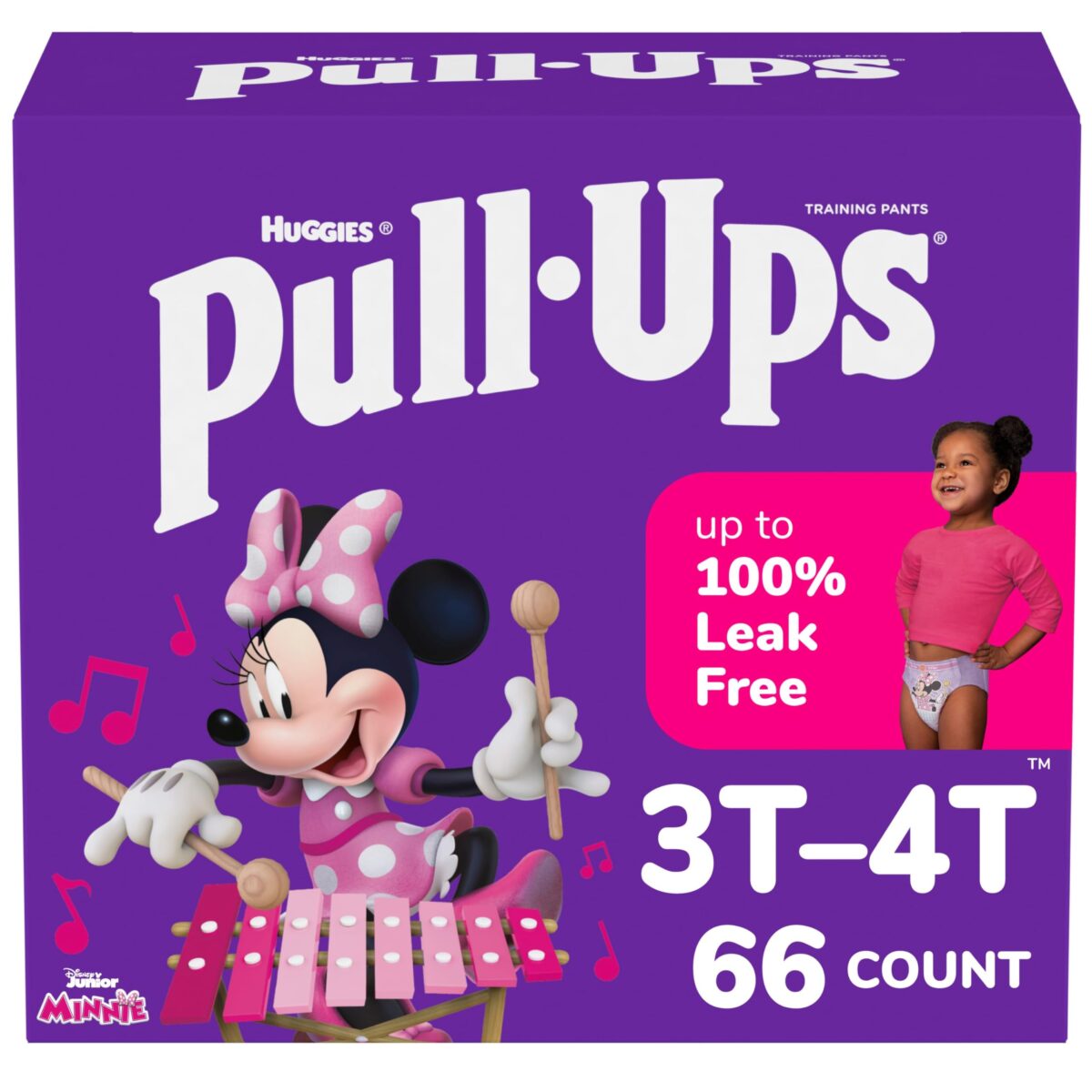 Pull-Ups Girls' Training Pants Size 3T-4T (66 Count) - Image 1