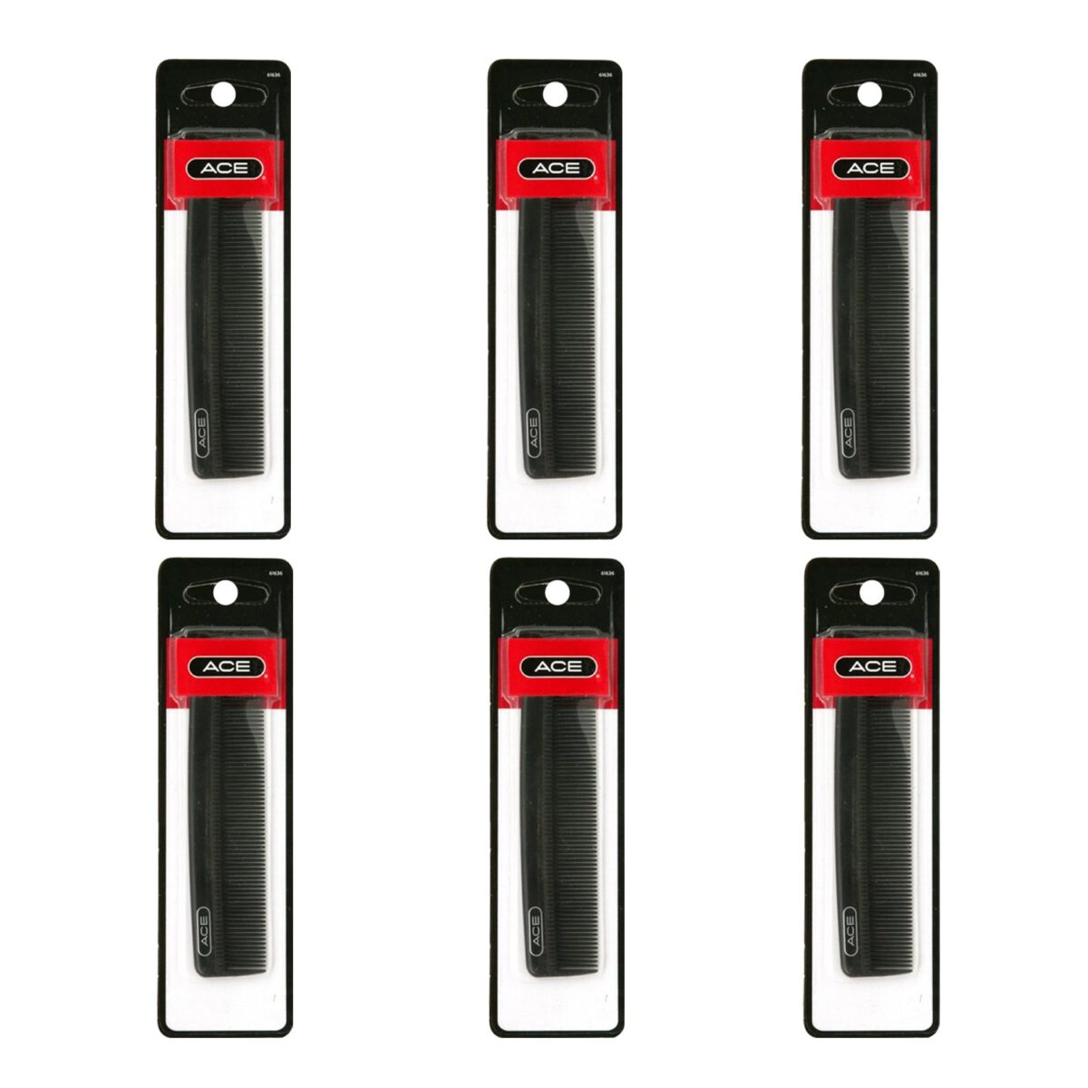Ace Hair Comb (6 Pack) - Image 1