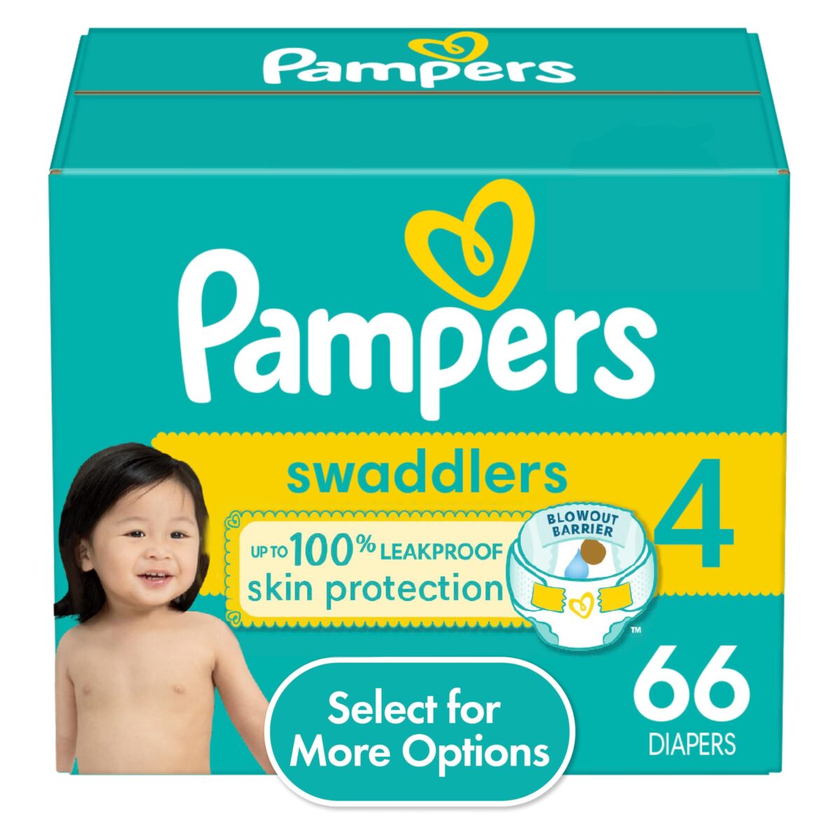 Pampers Swaddlers Diapers Size 4 (66 ct) - Image 1
