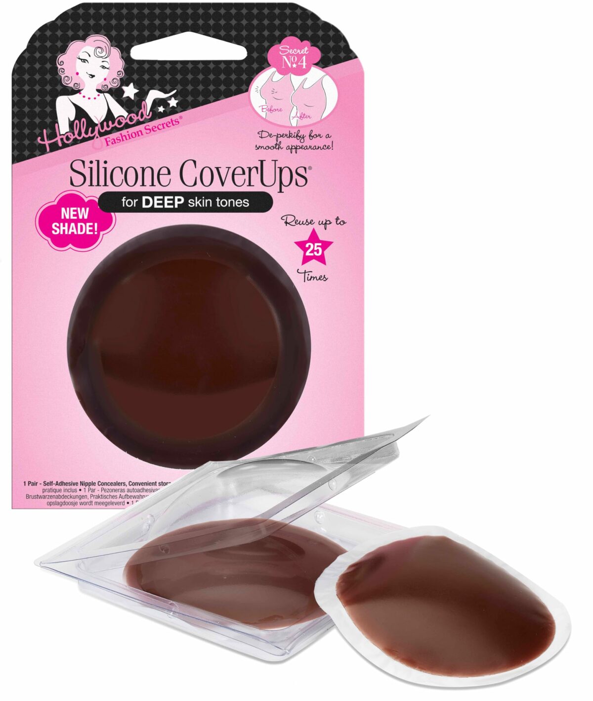 Hollywood Fashion Secrets Silicone Coverups Deep (1 Pack) - Image 1
