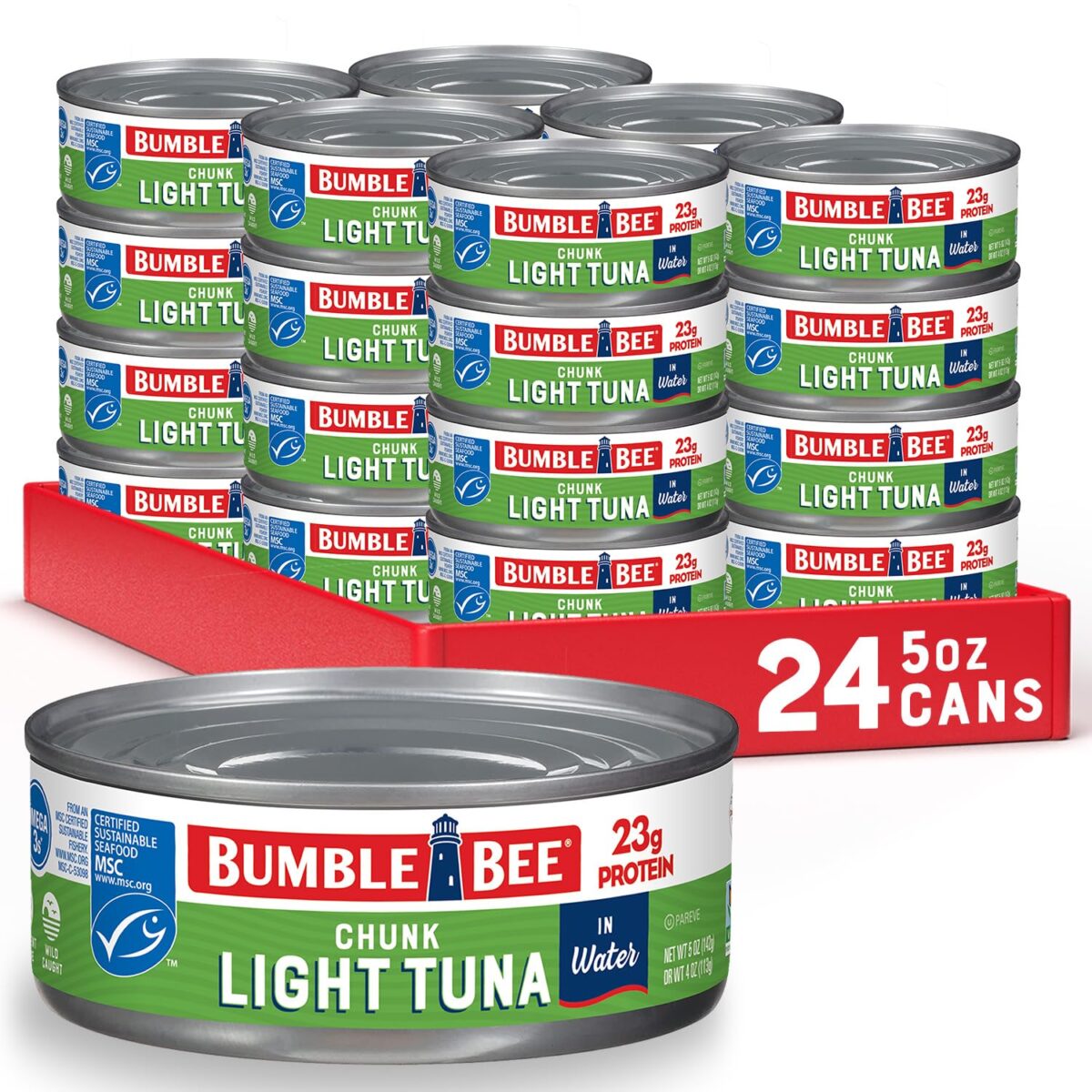 Bumble Bee Chunk Light Tuna in Water (5 oz, 24 Pack) - Image 1