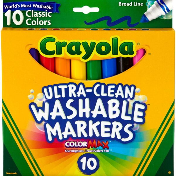 Crayola UltraClean Washable Markers Broad Line (10 Count)