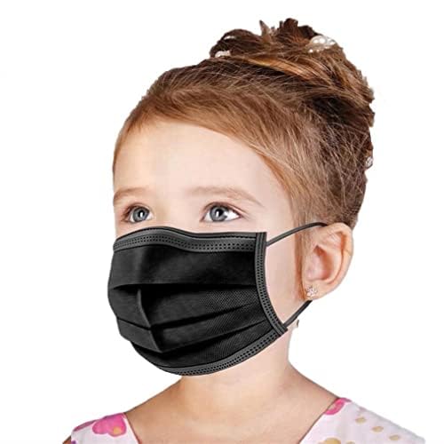 Kids Disposable Face Masks Black (100 ct)/600pk