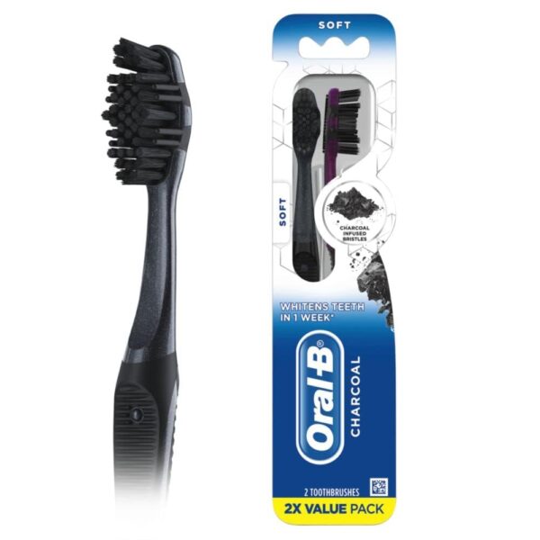 Oral-B Charcoal Toothbrushes Soft (2 Count)/72pk