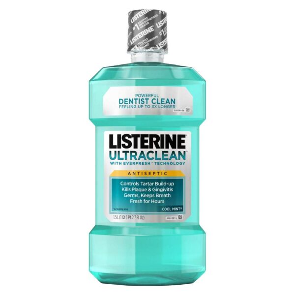 Listerine Ultraclean Mouthwash Mint (1.5 L)/6pk