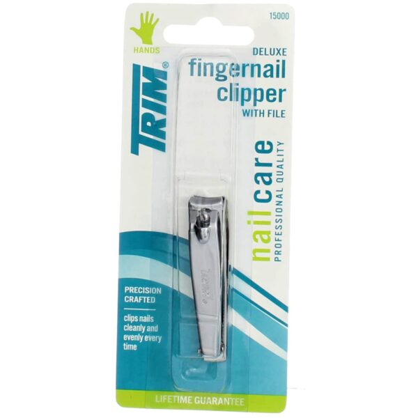 Trim Deluxe Fingernail Clipper with File (2 Count)/24pk