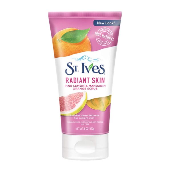 St. Ives Radiant Skin Face Scrub Pink Lemon & Mandarin Orange (6 oz)/6pk