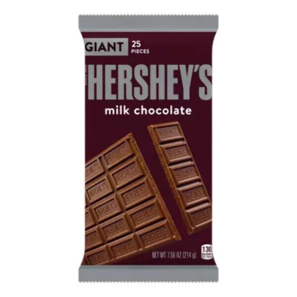 HERSHEY'S Milk Chocolate Giant Bar (7.56 oz)/12pk
