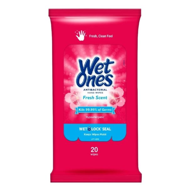 Wet Ones Antibacterial Hand Wipes Travel Pack (20 Count)/10pk