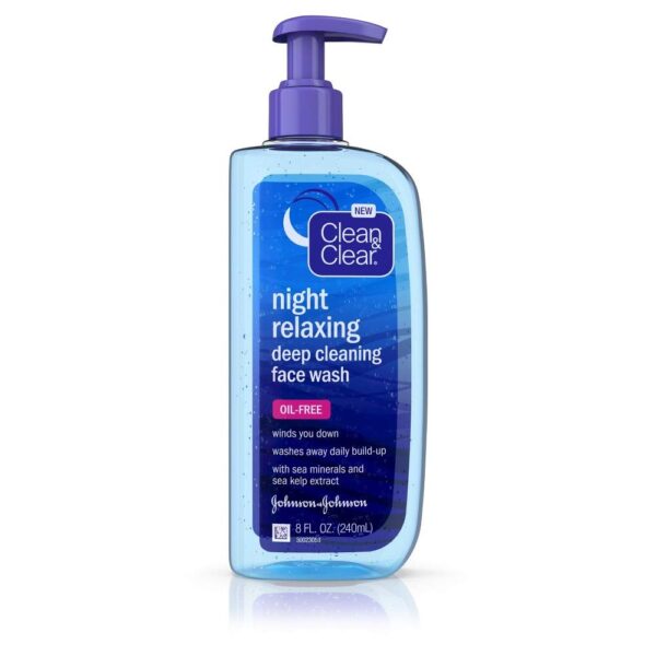 Clean & Clear Night Relaxing Face Wash (8 oz)/24pk