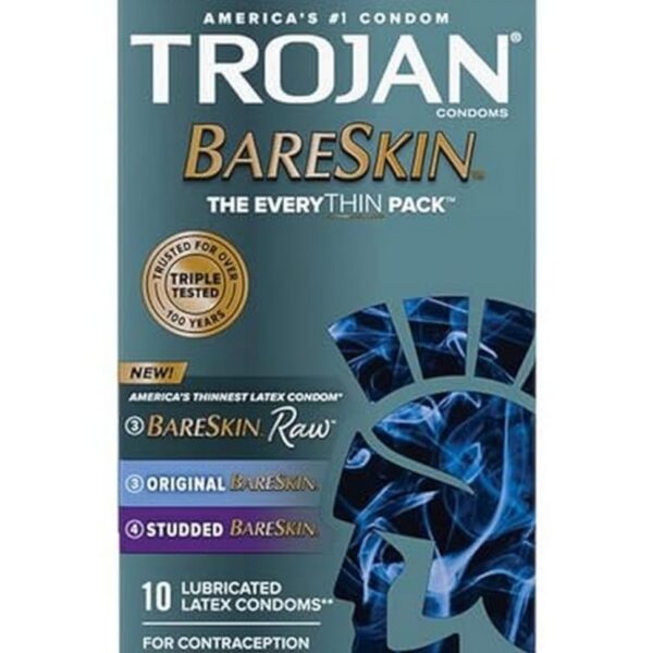 Trojan Bareskin Condoms Variety Pack (10 Count)/48pk