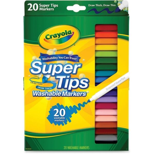 Crayola Super Tips Washable Markers (20 Count)/24pk