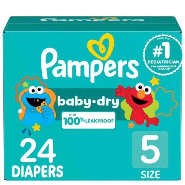 Pampers Baby Dry Diapers Size 5 (24 Count)/4pk
