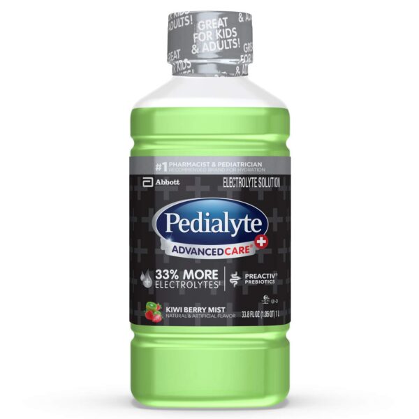 Pedialyte AdvancedCare Plus Kiwi Berry Mist (1 Liter)/4pk