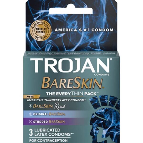 Trojan Bareskin Condom Variety Pack (3 ct)/48pk