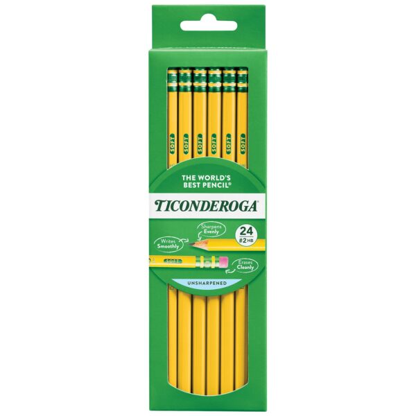 Ticonderoga Wood-Cased Pencils HB #2 (24 Count)/72pk