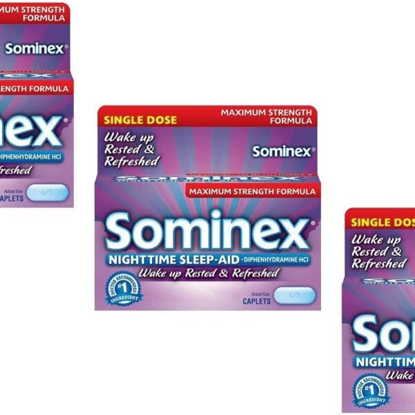 Sominex Nighttime Sleep-Aid Caplets (16 Count, 3 Pack)/24pk