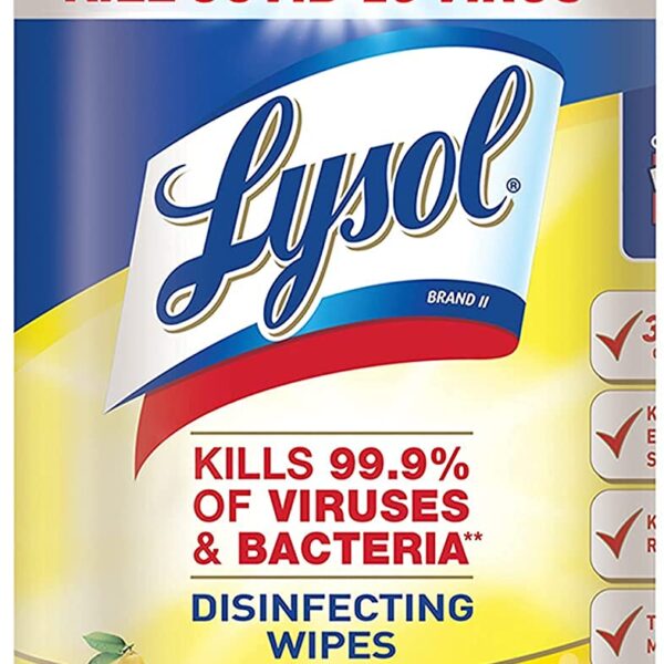 Lysol Disinfecting Wipes Lemon (80 ct, 2 Pack)/6pk