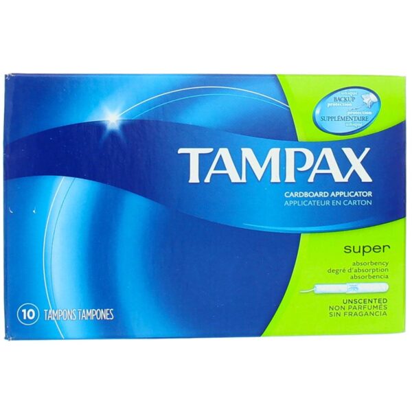 Tampax Flushable Super Tampons (10 ct, 2-pack)/48pk