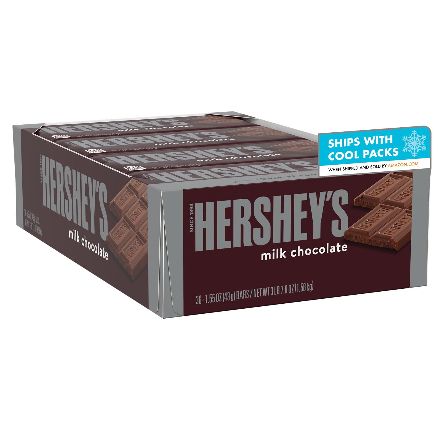 Version 1.0.0 Hershey's Milk Chocolate Bars (1.55 oz, 36 Count)/432pk - Image 1