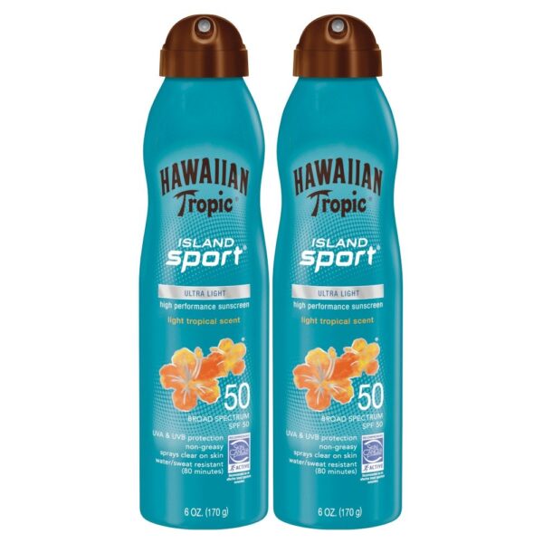 Hawaiian Tropic Island Sport SPF 50 Spray (6 oz, 2-pack)/12pk