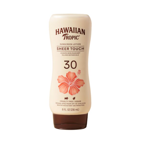 Hawaiian Tropic Sunscreen SPF 30, Sunblock, Broad Spectrum, Oxybenzone-Free, 8oz/12pk