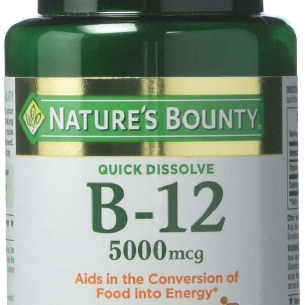 Nature's Bounty Vitamin B-12 5000 mcg (40 tablets, 3-pack)/24pk