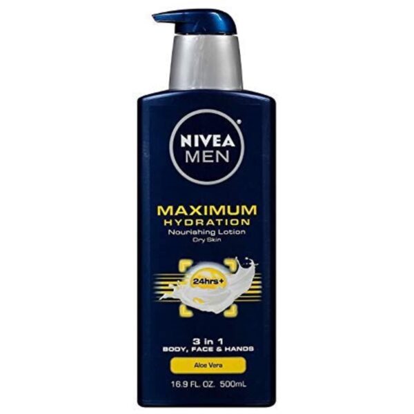 NIVEA Men Maximum Hydration Lotion Aloe Vera (16.9 oz, Pack of 4)/12pk