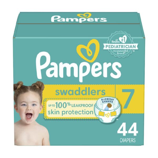 Pampers Swaddlers Diapers Size 7 (44 Count)/1pk