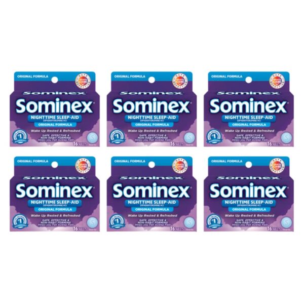 Sominex Sleep Aid Tablets (16 Count, Pack of 6)/24pk