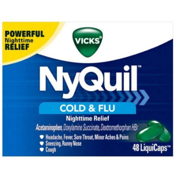 Vicks NyQuil LiquiCaps (24 Count, Pack of 5)/24pk