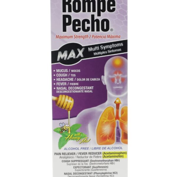Rompe Pecho Max Severe Cold & Flu Syrup (8 oz)/24pk