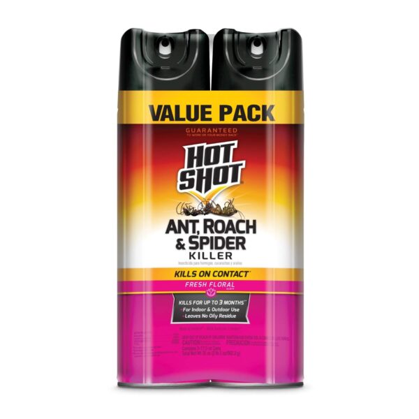 Hot Shot Ant, Roach & Spider Killer (17.5 oz, Twin Pack)/12pk