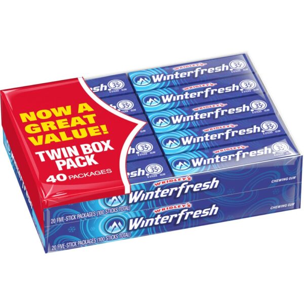 Winterfresh Chewing Gum (5 Sticks, Pack of 40)/120pk