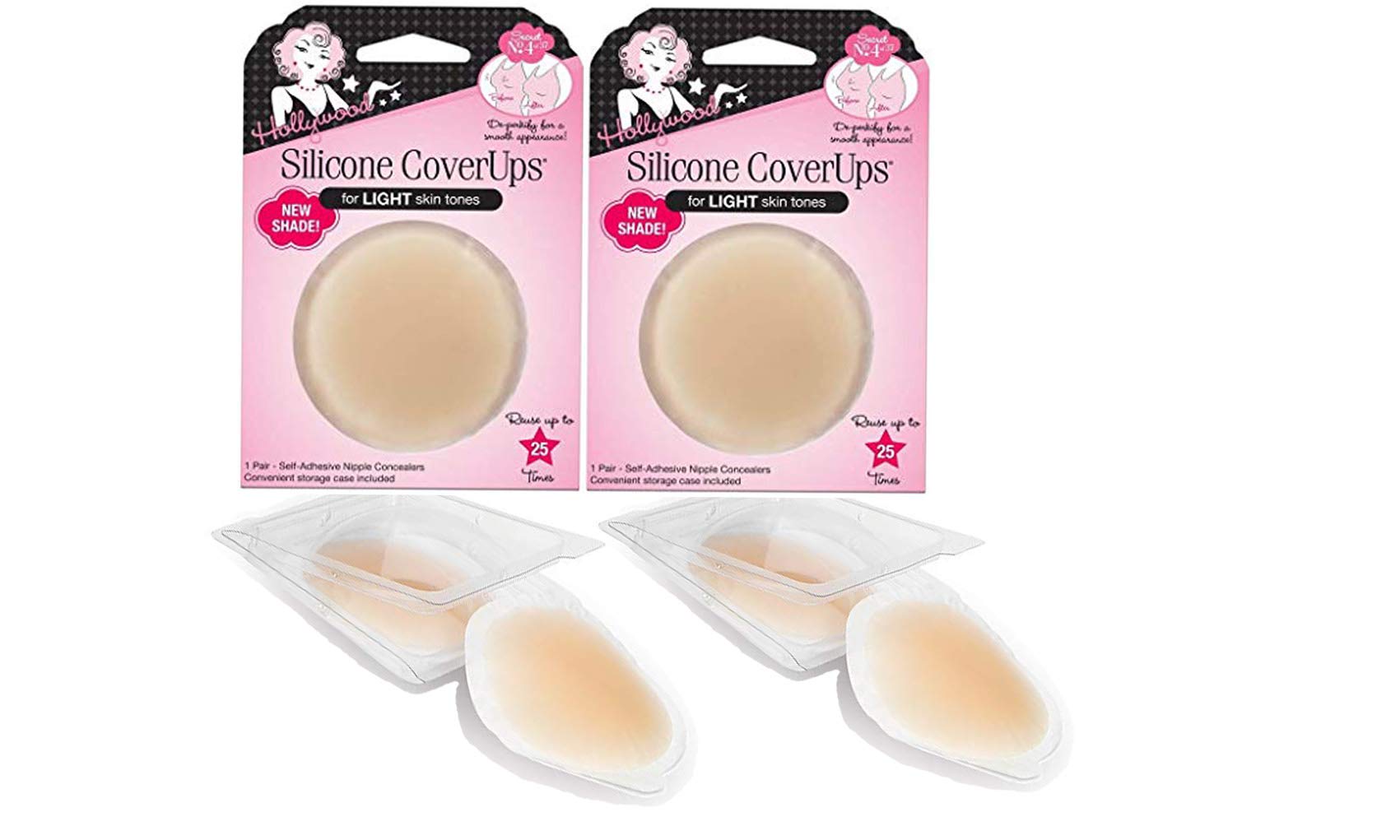 Version 1.0.0 Hollywood Fashion Secrets Silicone CoverUps (2 pairs)/12pk - Image 1