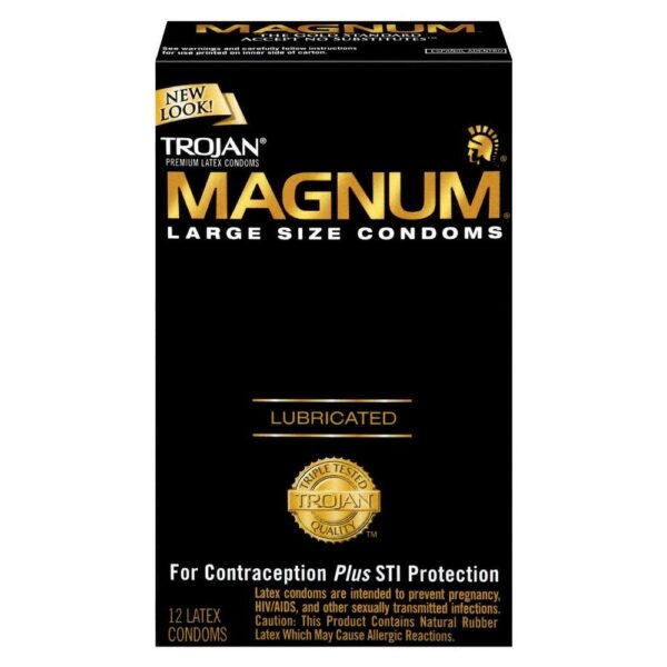Trojan Magnum Lubricated Condoms (12 Count, Pack of 6)/48pk