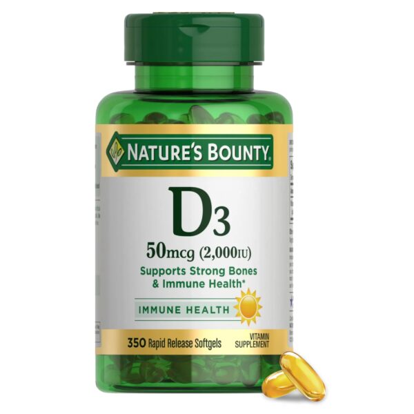 Nature's Bounty Vitamin D3 2000 IU (350 Softgels)/24pk