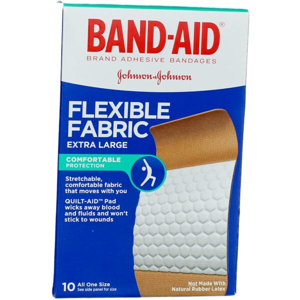Band-Aid Flexible Fabric Bandages Extra Large (10 Count)/24pk