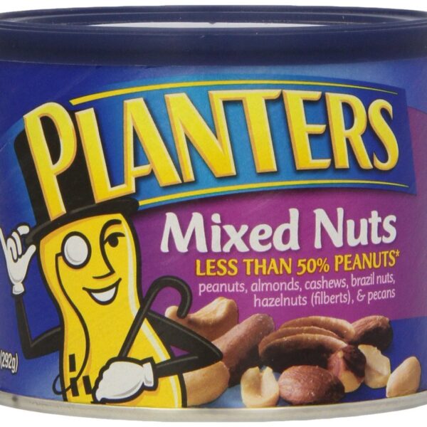 Planters Mixed Nuts Canister (10.3 oz, 2 Pack)/12pk