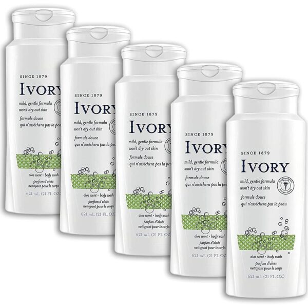 Ivory Body Wash Aloe (21 oz, 5 Pack)/4pk