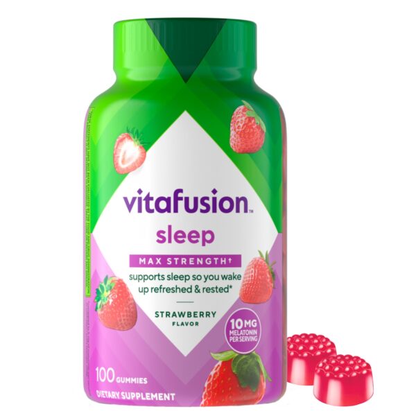 Vitafusion Melatonin Gummies Strawberry (100 ct)/12pk